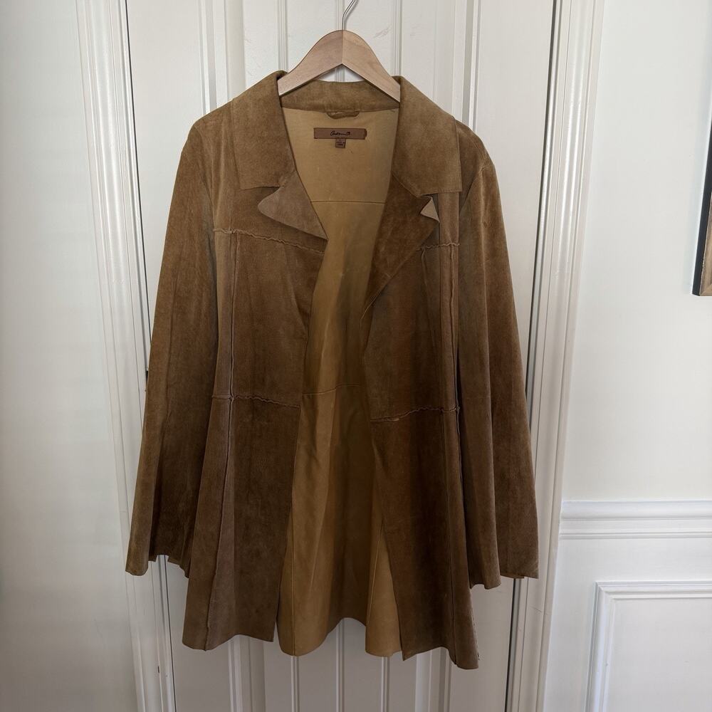 Vintage Y2K Arden B. 100% Leather Jacket with Belt Tie Women's Size Large